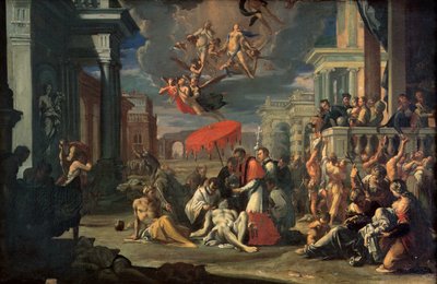 St. Charles Borromeo Administering the Sacrament to Plague Victims in 1576 by Sigismondo Caula